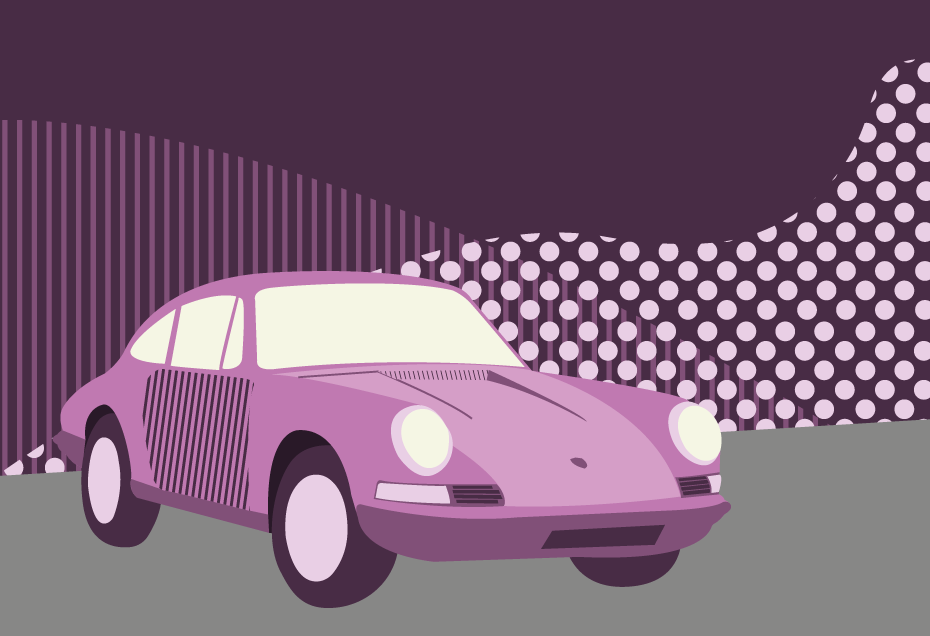 porsche 912 illustration