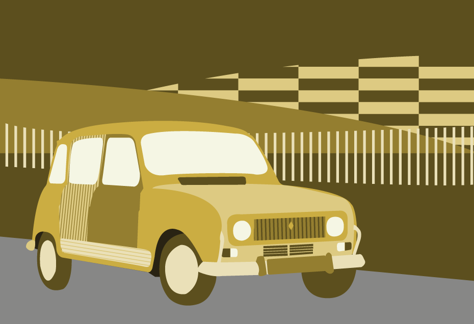 renault 4 illustration