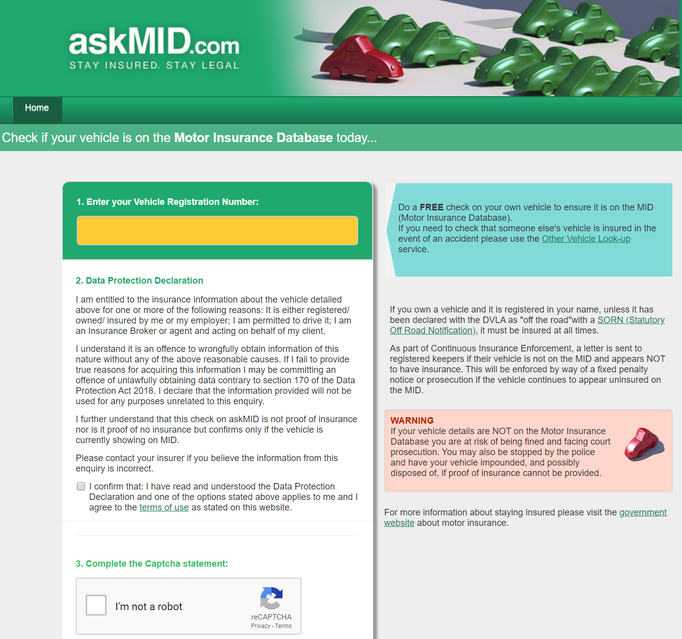 AskMID website screnshot