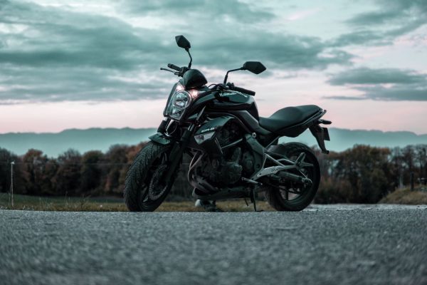 Motorcycle with moody background